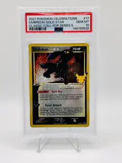 2021 Pokemon Celebrations - Umbreon-Gold Star - 17/17 - pop series 5 - PSA 10 - Image 1