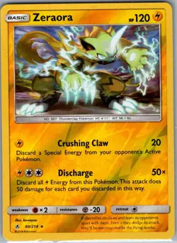 Zeraora 60/214 Reverse Holo SM - Unbroken Bonds - Pokemon Card - NM - Image 1