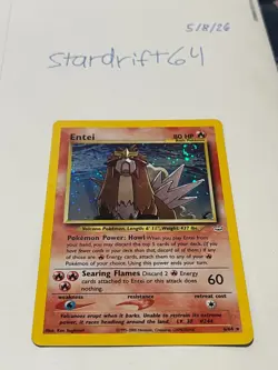 Pokemon Neo Revelation Entei 6/64 Holo Rare - Image 1