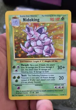 Pokemon TCG Nidoking Base Set 11/102 Holo 1999-2000 Wizards Base Set... - Image 1
