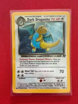 Pokemon TCG Dark Dragonite 5/82 Holo NM + full WOTC Team Rocket binder set - Image 1