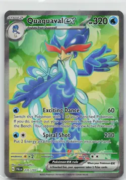 Quaquaval ex 235/193 Ultra Rare Paldea Evolved Pokemon NM - Image 1