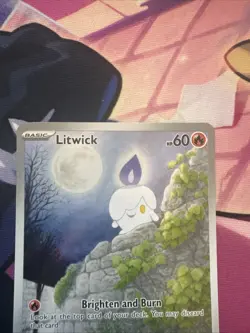 Pokemon TCG - S&V - White Flare - Litwick 101/086 - Illustration Rare - NM - Image 4
