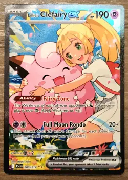 2026 Pokemon TCG Lillie's Clefairy ex 280/217 SIR Ascended Heroes Excellent-NM/M - Image 1