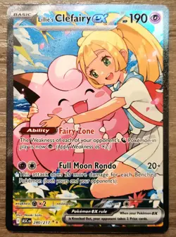 2026 Pokemon TCG Lillie's Clefairy ex 280/217 SIR Ascended Heroes Excellent-NM/M - Image 2