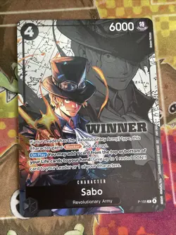 Sabo P-105 Winner NM English One Piece TCG - Image 1