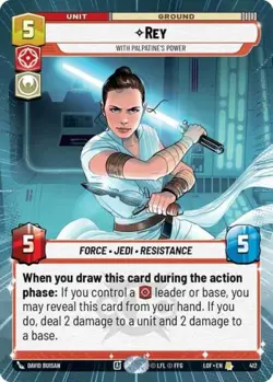 Rey With Palpatine's Power (Hyperspace) (Star Wars Unlimited) Normal - Image 1