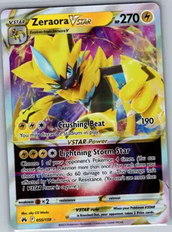 Zeraora VSTAR 055/159 SWSH: Crown Zenith - Pokemon Card - NM - Image 1