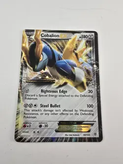 Cobalion EX 93/135 Plasma Storm Ultra Rare Pokemon Card VLP - Image 1