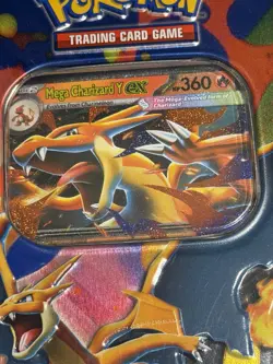 Pokemon TCG Mega Charizard Y ex Tin 4 Booster Packs & Charizard Promo, Sealed - Image 2