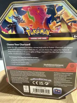 Pokemon TCG Mega Charizard Y ex Tin 4 Booster Packs & Charizard Promo, Sealed - Image 3
