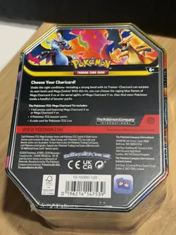 Pokemon TCG Mega Charizard Y ex Tin 4 Booster Packs & Charizard Promo, Sealed - Image 4