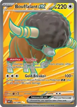 Bouffalant ex 162/086 Holo Ultra Rare White Flare Pokemon Near Mint - Image 1