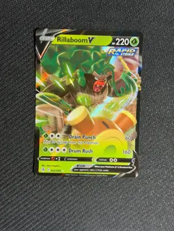 Rillaboom V 022/264 Holo V Rare Fusion Strike Pokemon Lightly Played - Image 2