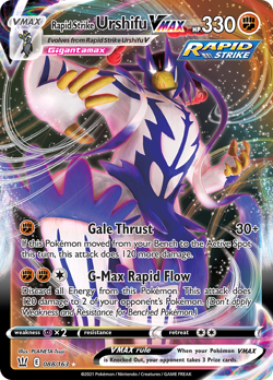 Rapid Strike Urshifu VMAX 088/163 Holo VMAX Rare Battle Styles Pokemon Near Mint - Image 1