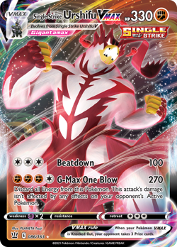 Single Strike Urshifu VMAX 086/163 Holo VMAX Rare Battle Styles Pokemon NM - Image 1