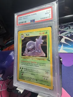 PSA 9 Muk Holo Rare 13/62 Fossil 1999 Pokemon TCG - Image 2