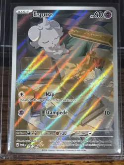 🔥 Espurr 95/88 Pokemon Illustration Rare Perfect Order English - Image 1