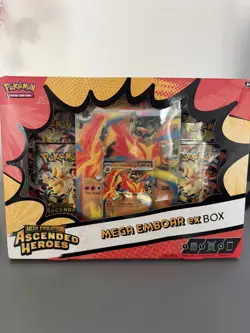 Pokemon TCG Mega Evolution Ascended Heroes Mega Emboar ex Box - New & Sealed - Image 1