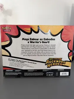Pokemon TCG Mega Evolution Ascended Heroes Mega Emboar ex Box - New & Sealed - Image 2