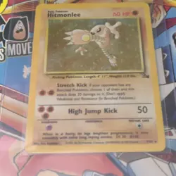Wizards of the Coast Pokemon TCG Hitmonlee 7/62 Fossil Holo Rare 60 HP 1999 - Image 2