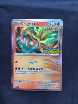 Pokemon: Surging Sparks Staff Prerelease Promo: Gouging Fire 151 - Image 1