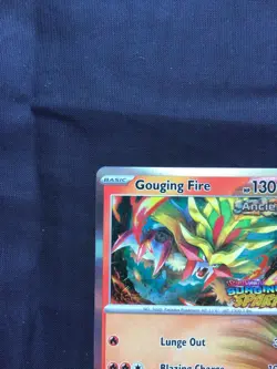 Pokemon: Surging Sparks Staff Prerelease Promo: Gouging Fire 151 - Image 3