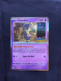 Pokemon: Surging Sparks Staff Prerelease Promo: Indeedee 154 - Image 1
