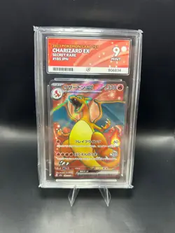 Pokemon Charizard EX 185/165 ACE 9 151 Japanese Art Match Label FREE P&P - Image 2