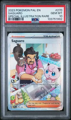 2023 POKEMON PAL EN-PALDEA EVOLVED SPECIAL ILLUSTRATION RARE #270 SAGUARO PSA 10 - Image 1