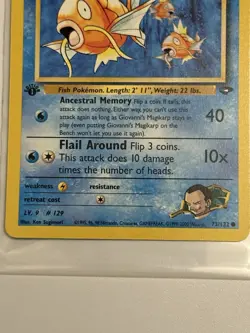 Giovanni's Magikarp 1st Edition Gym Challenge 73/132 Pokemon TCG LP - Image 3