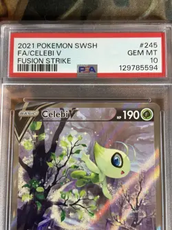 Celebi V #245 Fusion Strike Pokemon TCG 245/264 PSA 10 Gem Mint - Image 2