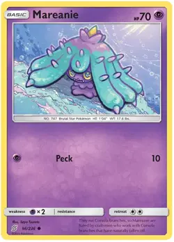 MAREANIE 96/236 S&M Unified Minds COMMON Pokemon - Image 1