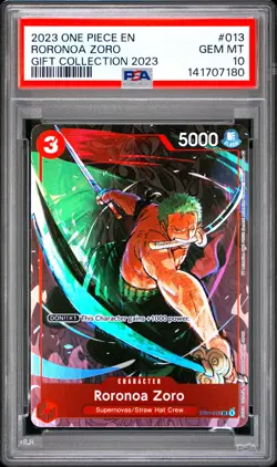 Roronoa Zoro PSA10 2023 One Piece Gift Collection 2023 Gift Collection 2023 #013 - Image 1