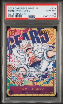 2023 ONE PIECE JAPANESE OP05-AWAKENING OF THE NEW ERA MONKEY D. LUFFY PSA 10 - Image 1
