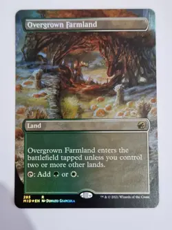 MTG, Overgrown Farmland, Innistrad: Midnight Hunt, Rare, Borderless Foil. - Image 1