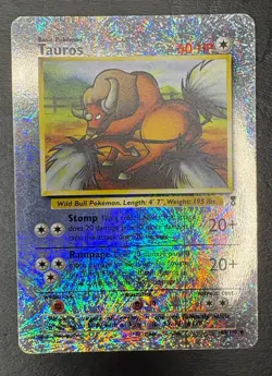 Tauros 8/110 Reverse Holo Legendary Collection Pokemon LP Fireworks Holo 2002 - Image 1
