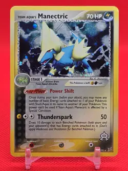 Pokemon Team Aqua's Manectric 4/95 Holo Rare EX Team Magma vs Team Aqua MP - Image 1