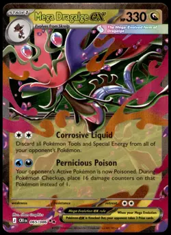 Mega Dragalge ex 065/086 Double Rare ME04: Chaos Rising Pokemon Near Mint - Image 1