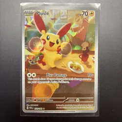 Pokemon TCG Plusle Paradox Rift 193/182 Holo Illustration Rare - Image 1