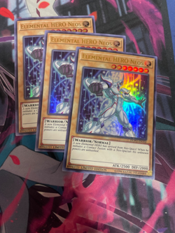 YUGIOH - ELEMENTAL HERO NEOS X3 - ULTRA RARE - DUPO - LIMITED EDITION - NM - Image 1
