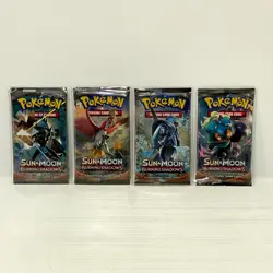 4x Sun And Moon Burning Shadows Art Set Sealed Pokemon Card Booster Pack - Image 1