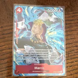 Bandai One Piece Card Game Marco OP02-018 Paramount War SR Alt Art Holo EN - Image 1
