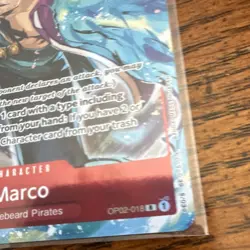 Bandai One Piece Card Game Marco OP02-018 Paramount War SR Alt Art Holo EN - Image 3