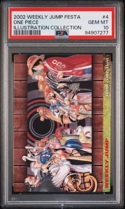 PSA10 No.4 One Piece Luffy/Zoro/Nami Jump Festa 2003 Collection Card WJ - Image 1