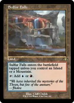 MTG - Sulfur Falls - Foil - Retro Frame, Dominaria Remastered - Image 1