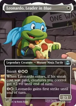 Leonardo, Leader in Blue (Borderless) *FOIL* - Teenage Mutant Ninja Turtles - 19 - Image 1