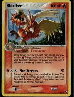 Blaziken Holo Rare Power Keepers 5/108 Fire Holo Pokemon Card - Image 1