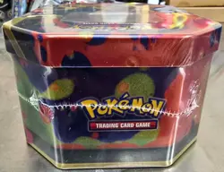 Pokemon TCG Mega Charizard Y ex Tin Factory Sealed 4 Booster Packs Promo - Image 4