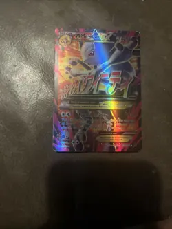 Pokemon Mega-Mewtwo-EX TCG Full Art Holo Card Breakthrough 160/162 Ultra Rare - Image 1